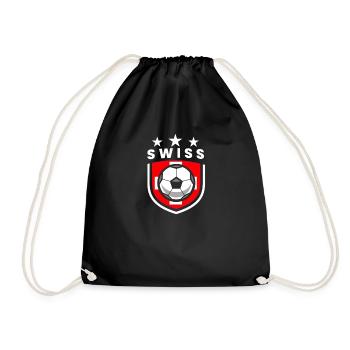 Drapeau de l’équipe de Suisse de football - Sac de sport léger - noir - Devant