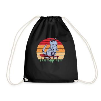 Skaters Skate Skateboarding Skateboard - Sac de sport léger - noir - Devant