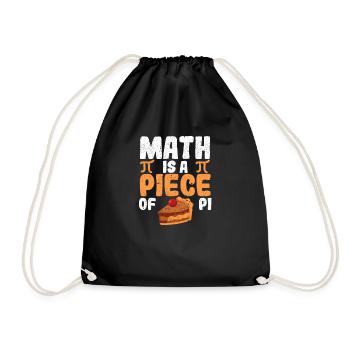 Math est un morceau de gâteau Fun Pi Day Math - Sac de sport léger - noir - Devant