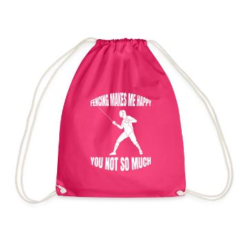 Fechten witziger Spruch lustige Fechter Kampfsport - Turnbeutel - Fuchsia - Vorne