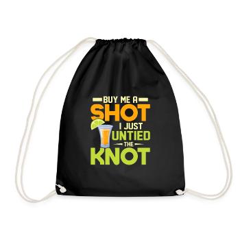 Buy Me A Shot I Just Untied The Knot Divorcee Ex- - Drawstring Bag - black - Front
