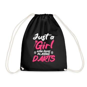 Juste une fille qui aime jouer au Darts Disc Club - Sac de sport léger - noir - Devant