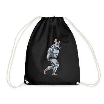 Rat Fitness Gym Motivation - Drawstring Bag - black - Front