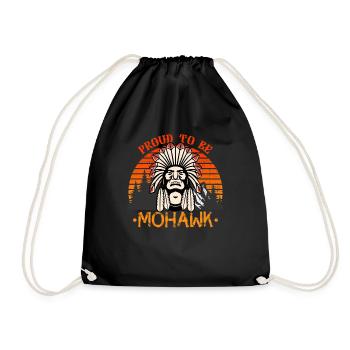 Stolz darauf, Mohawk-Indianer zu sein - Turnbeutel - Schwarz - Vorne