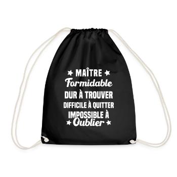 Maître Formidable Idée Cadeau Maître D'école - Sac de sport léger - noir - Devant