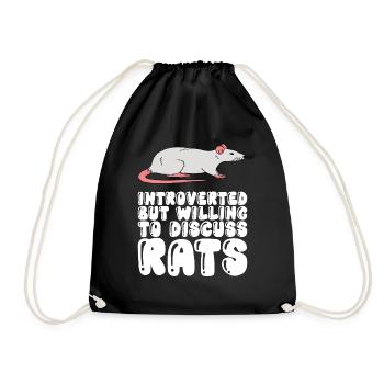 Introverti parlant des rats - Sac de sport léger - noir - Devant