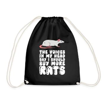 Je devrais acheter plus de rats - Sac de sport léger - noir - Devant