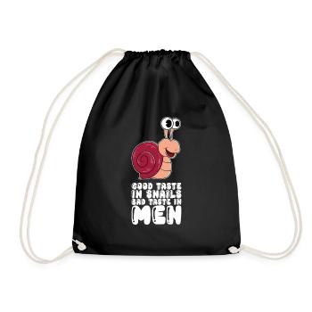 Bon goût dans les escargots Mauvais goût chez les hommes - Sac de sport léger - noir - Devant