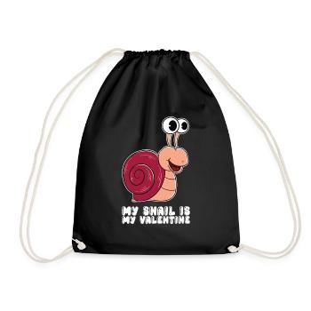 Meine Schnecke Ist Meine Valentine - Turnbeutel - Schwarz - Vorne