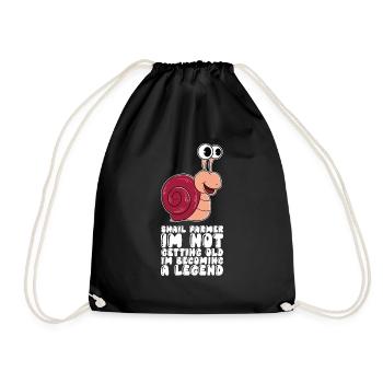 Snail farmer I'm not getting old - Drawstring Bag - black - Front