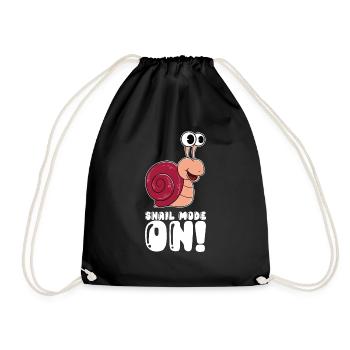 Snail Mode On - Drawstring Bag - black - Front