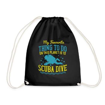 My favourite thing to do on this planet is to - Drawstring Bag - black - Front