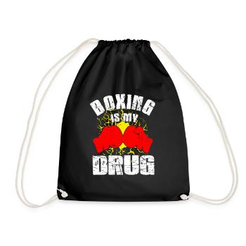 Boxer Quote Boxing Is My Drug Boxing Gloves Gifts - Turnbeutel - Schwarz - Vorne