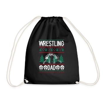 Lutte Papa Lutteur Père Équipement de lutte - Sac de sport léger - noir - Devant