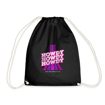 Howdy Howdy 60s Western Rodeo Texas - Turnbeutel - Schwarz - Vorne