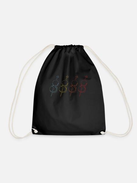 Cello Lustiges Geschenk Viola - Turnbeutel - Schwarz
