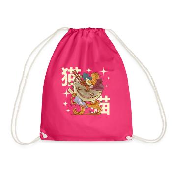 Ramen Monster Design - Otaku Anime Manga - Turnbeutel - Fuchsia - Vorne