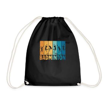Badminton Idée cadeau Sport Design - Sac de sport léger - noir - Devant