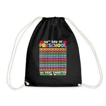 100e jour du calendrier préscolaire 100 jours d’école - Sac de sport léger - noir - Devant