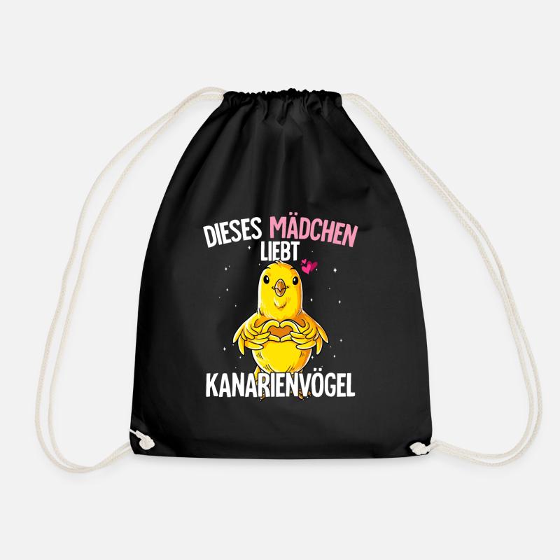 Kanarienvogel Mädchen - Turnbeutel - Schwarz