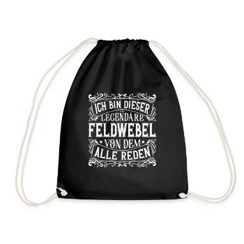 Ich bin dieser Legendäre Feldwebel Geschenk - Turnbeutel - Schwarz - Vorne