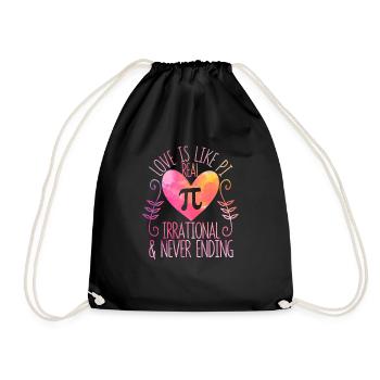 L’amour est comme le du professeur de mathématiques Pi Day - Sac de sport léger - noir - Devant