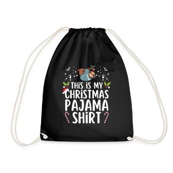 Pyjama de Noël Pyjama Chemise de nuit - Sac de sport léger - noir - Devant