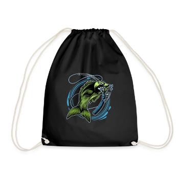 Angling - Drawstring Bag - black - Front