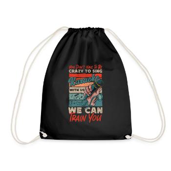 Karaoké Chanteur Années 80 Rétro Vintage - Sac de sport léger - noir - Devant