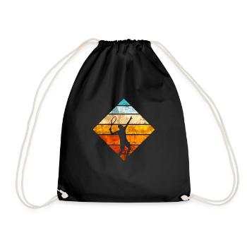 Tennis serve vintage gunge - Joueur de tennis - Sac de sport léger - noir - Devant