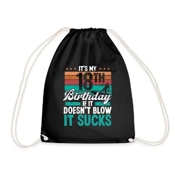 18 Year Old Kitesurfer Funny Kiteboarder Humor - Turnbeutel - Schwarz - Vorne