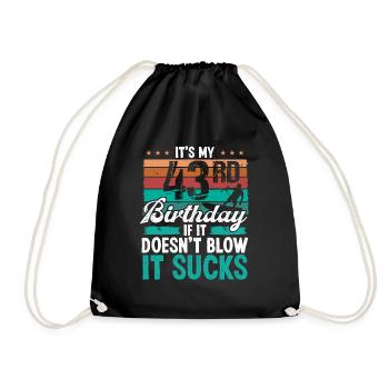 43 Year Old Kitesurfer Funny Kiteboarder Humor - Turnbeutel - Schwarz - Vorne