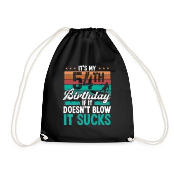 54 Year Old Kitesurfer Funny Kiteboarder Humor - Drawstring Bag - black - Front