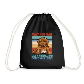Cavapoo Cavoodle Capoodle Chien - Sac de sport léger - noir - Devant