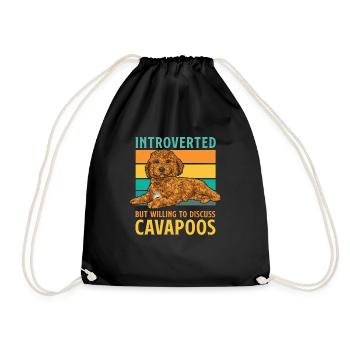 Cavapoo Cavoodle Capoodle Chien - Sac de sport léger - noir - Devant