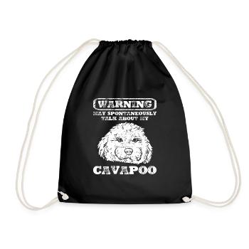 Cavapoo Cavoodle Capoodle Chien - Sac de sport léger - noir - Devant
