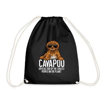 Cavapoo Cavoodle Capoodle Chien - Sac de sport léger - noir - Devant