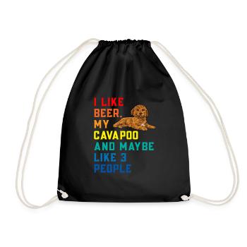 Cavapoo Cavoodle Capoodle Chien - Sac de sport léger - noir - Devant