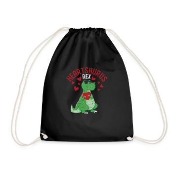 Heartsaurus Rex Dab Danse Coeur Dino Saint-Valentin - Sac de sport léger - noir - Devant