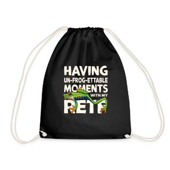 Unforgettable - Red-eyed Tree Frog - Drawstring Bag - black - Front
