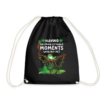 Unforgettable - Red-eyed Tree Frog - Drawstring Bag - black - Front