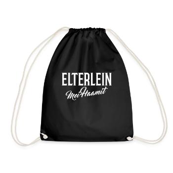 Elterlein mei haamit - Turnbeutel - Schwarz - Vorne
