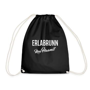 Erlabrunn mei haamit - Turnbeutel - Schwarz - Vorne