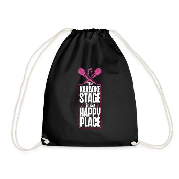 Karaoke Singer The Karaoke Stage - Drawstring Bag - black - Front