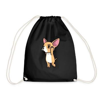 Émoticône Chiweenie Dog - Sac de sport léger - noir - Devant