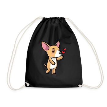 Chiweenie Dog Kisses Emoticon - Sac de sport léger - noir - Devant