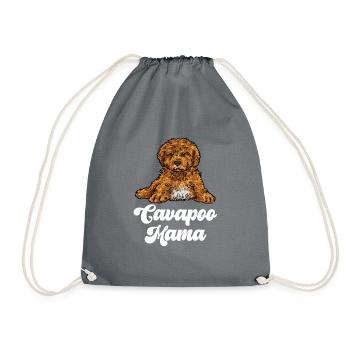 Cavapoo Cavoodle Capoodle Dog - Drawstring Bag - grey - Front