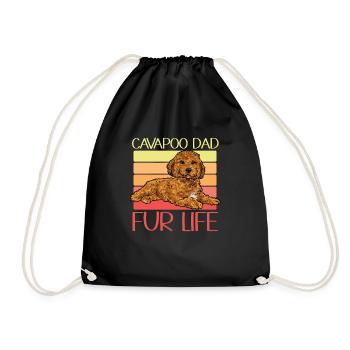Cavapoo Cavoodle Capoodle Chien - Sac de sport léger - noir - Devant