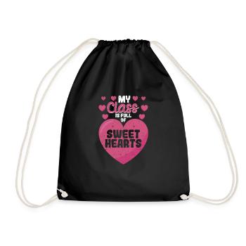Valentine's Day Teaching Team My class is full of - Drawstring Bag - black - Front