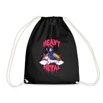 Grim Unicorn Rainbow Metal Musique Heavy Rock - Sac de sport léger - noir - Devant